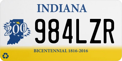 IN license plate 984LZR