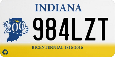 IN license plate 984LZT