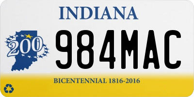 IN license plate 984MAC