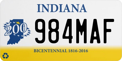 IN license plate 984MAF