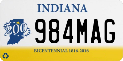 IN license plate 984MAG