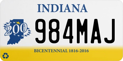 IN license plate 984MAJ