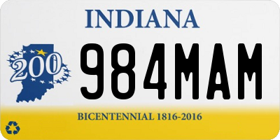 IN license plate 984MAM