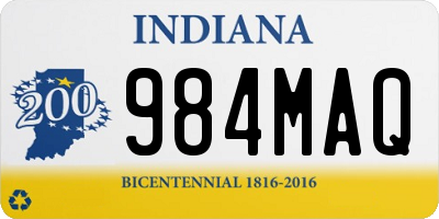 IN license plate 984MAQ