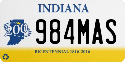 IN license plate 984MAS