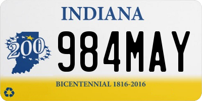 IN license plate 984MAY