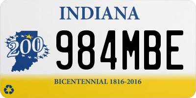 IN license plate 984MBE