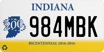 IN license plate 984MBK