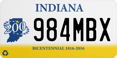 IN license plate 984MBX