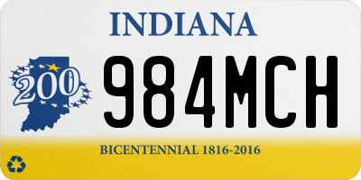 IN license plate 984MCH