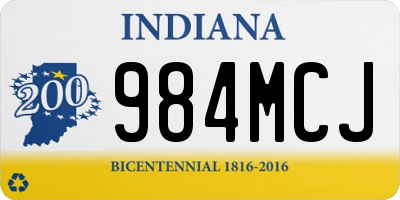 IN license plate 984MCJ