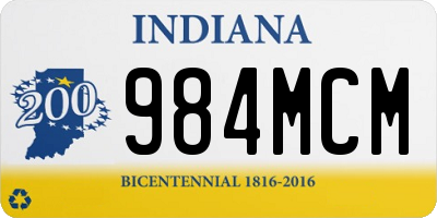 IN license plate 984MCM