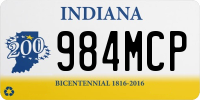 IN license plate 984MCP