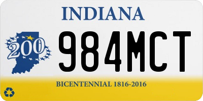 IN license plate 984MCT