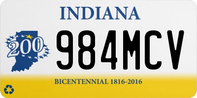 IN license plate 984MCV