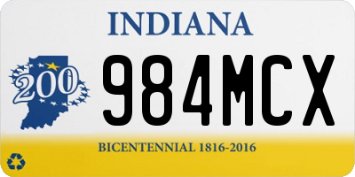 IN license plate 984MCX