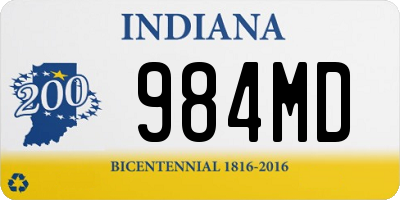 IN license plate 984MD