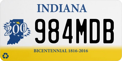 IN license plate 984MDB