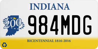 IN license plate 984MDG