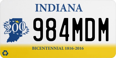 IN license plate 984MDM