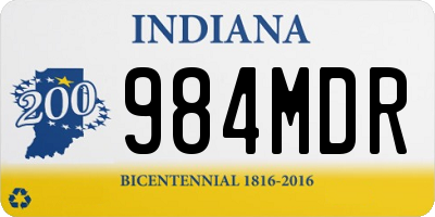 IN license plate 984MDR