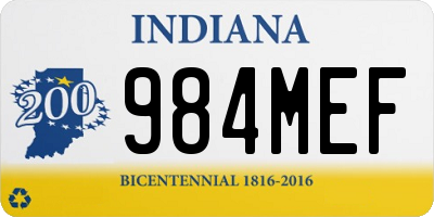 IN license plate 984MEF