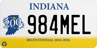 IN license plate 984MEL