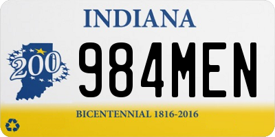 IN license plate 984MEN