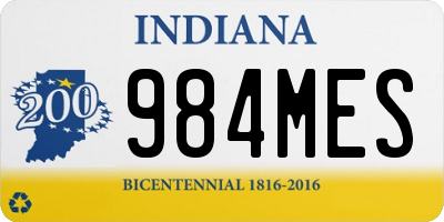 IN license plate 984MES