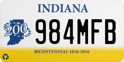 IN license plate 984MFB