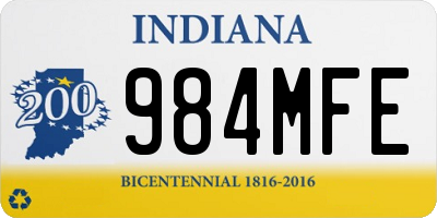 IN license plate 984MFE