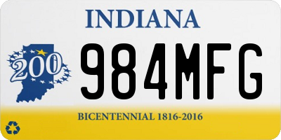 IN license plate 984MFG