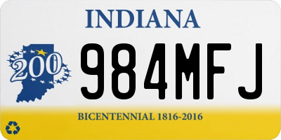 IN license plate 984MFJ