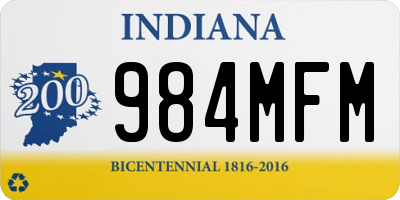 IN license plate 984MFM