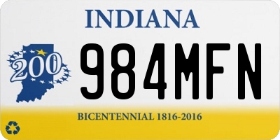 IN license plate 984MFN