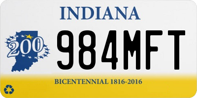 IN license plate 984MFT