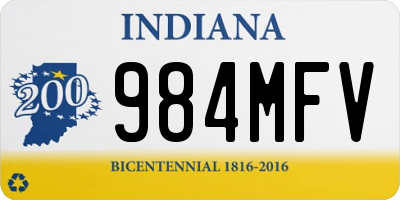 IN license plate 984MFV