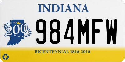 IN license plate 984MFW