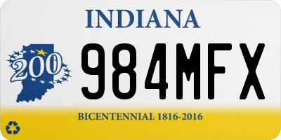 IN license plate 984MFX