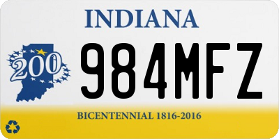 IN license plate 984MFZ
