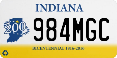 IN license plate 984MGC