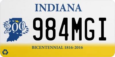 IN license plate 984MGI