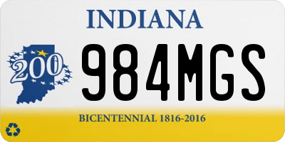 IN license plate 984MGS