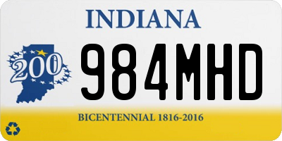 IN license plate 984MHD