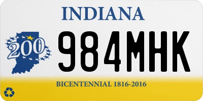 IN license plate 984MHK