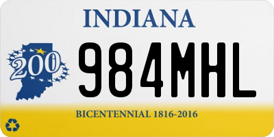 IN license plate 984MHL