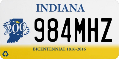IN license plate 984MHZ