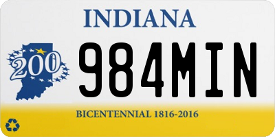 IN license plate 984MIN