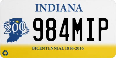 IN license plate 984MIP