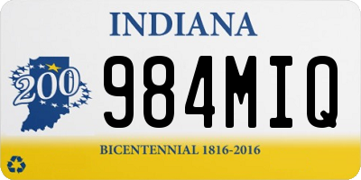 IN license plate 984MIQ